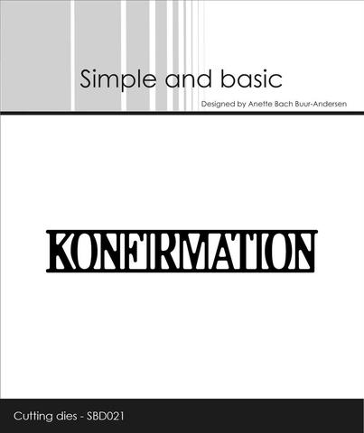  Simple and Basic die Konfirmation 7,8x1,3cm